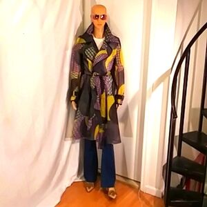 🔥 🔥 CQ NWOT Multicolor Design Long Cover Jacket.